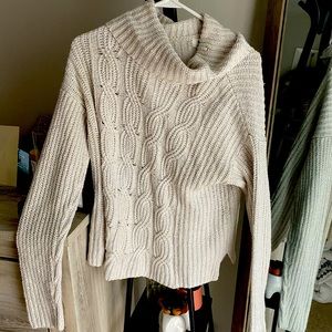 Grey knit turtleneck
